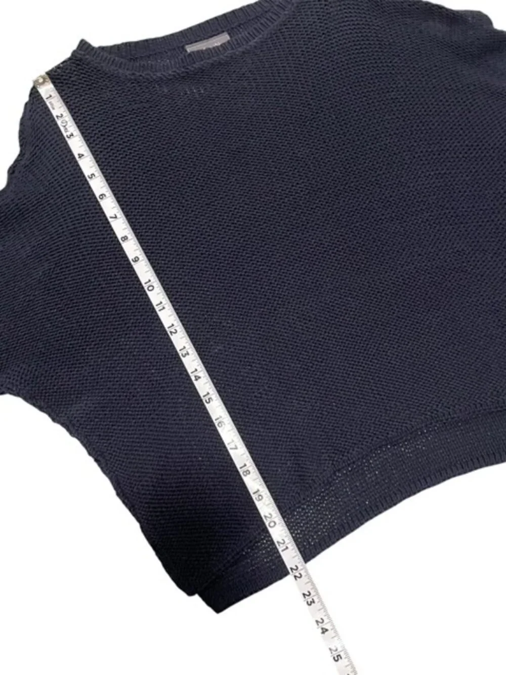 Wooden Ships Open Knit Sweater Navy Blue Small/Medium Coastal Beachy Nautical - Picture 13 of 13